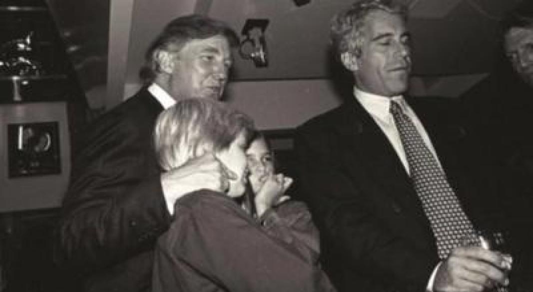 Jeffrey Epstein with US President Donald Trump